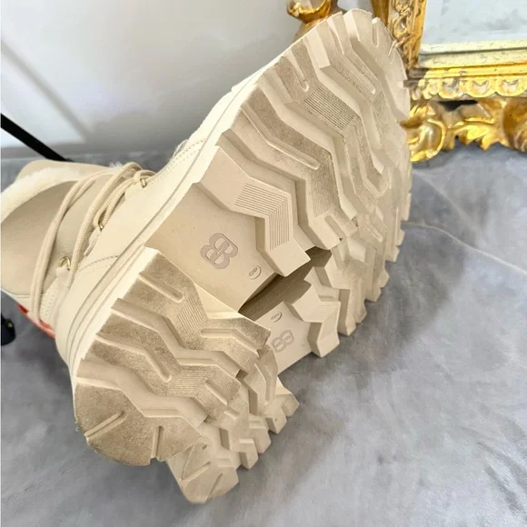 Beautisoles Beige Leather Winter Boots - Picture 4 of 7